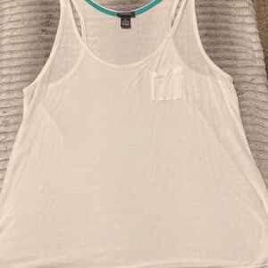 Rue21 White and Teal Tank Top